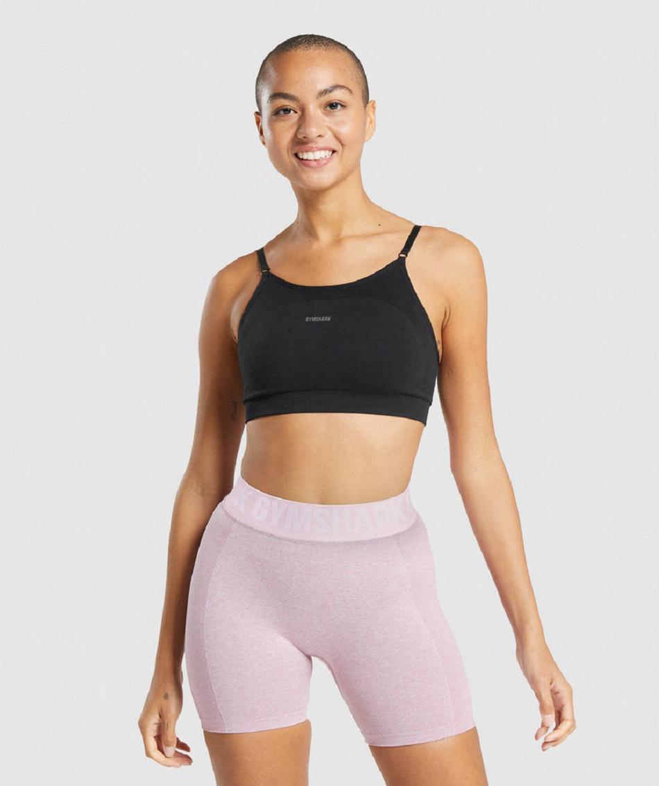 Gymshark Flex Strappy Ženske Sportski Grudnjak Crne Sive | HR 3308DFM